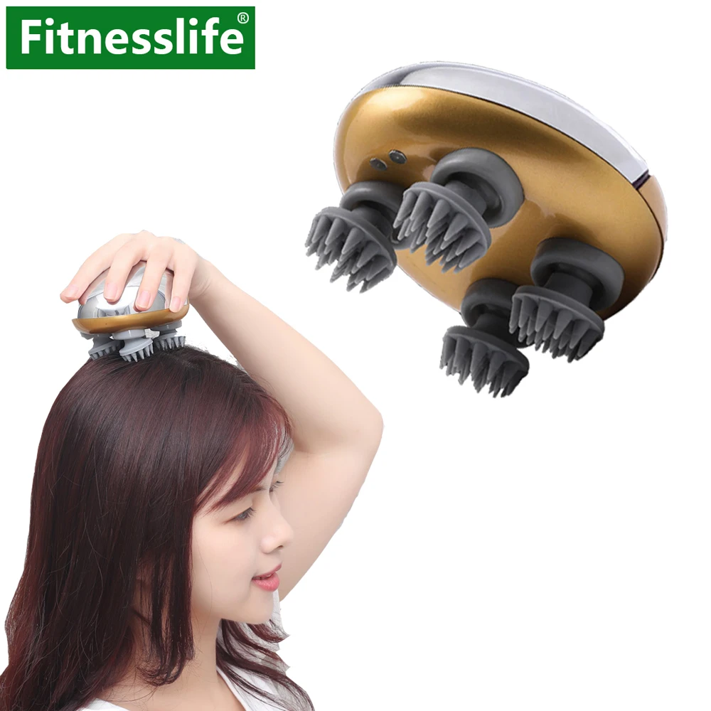 Head Massager Scalp Electric Vibrating Body Neck Waist Leg Cat Paw Relax Massager Rechargeable Waterproof Health Care or Pet Use
