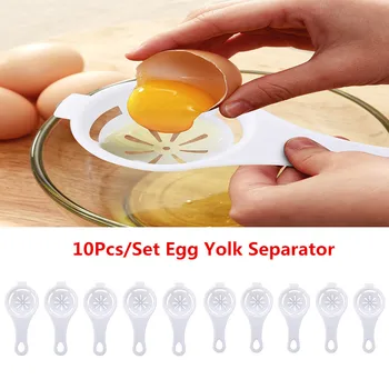 

10Pcs/Set Egg Yolk Separator Protein Separation Tool Egg White Separator Kitchen Tools Kitchen Gadgets Egg Divider Width 5.5CM