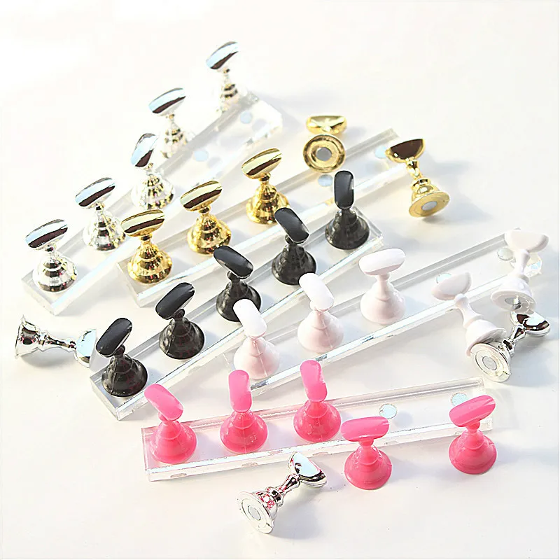 

Nail Art Sheet Support Transparent Acrylic Display Stand Magnet Board A Piece Practice Base