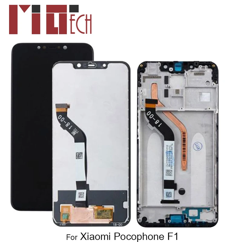

LCD Display For Xiaomi Pocophone Poco F1 LCD Touch Screen Digitizer Assembly Replacement Black Blue Red With/No Frame