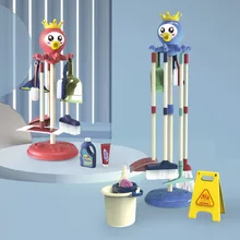 Casa de juegos de simulación educativa para niños, juguete para niño y niña, herramienta de limpieza de entrenamiento, conjunto de cosas superiores para limpieza