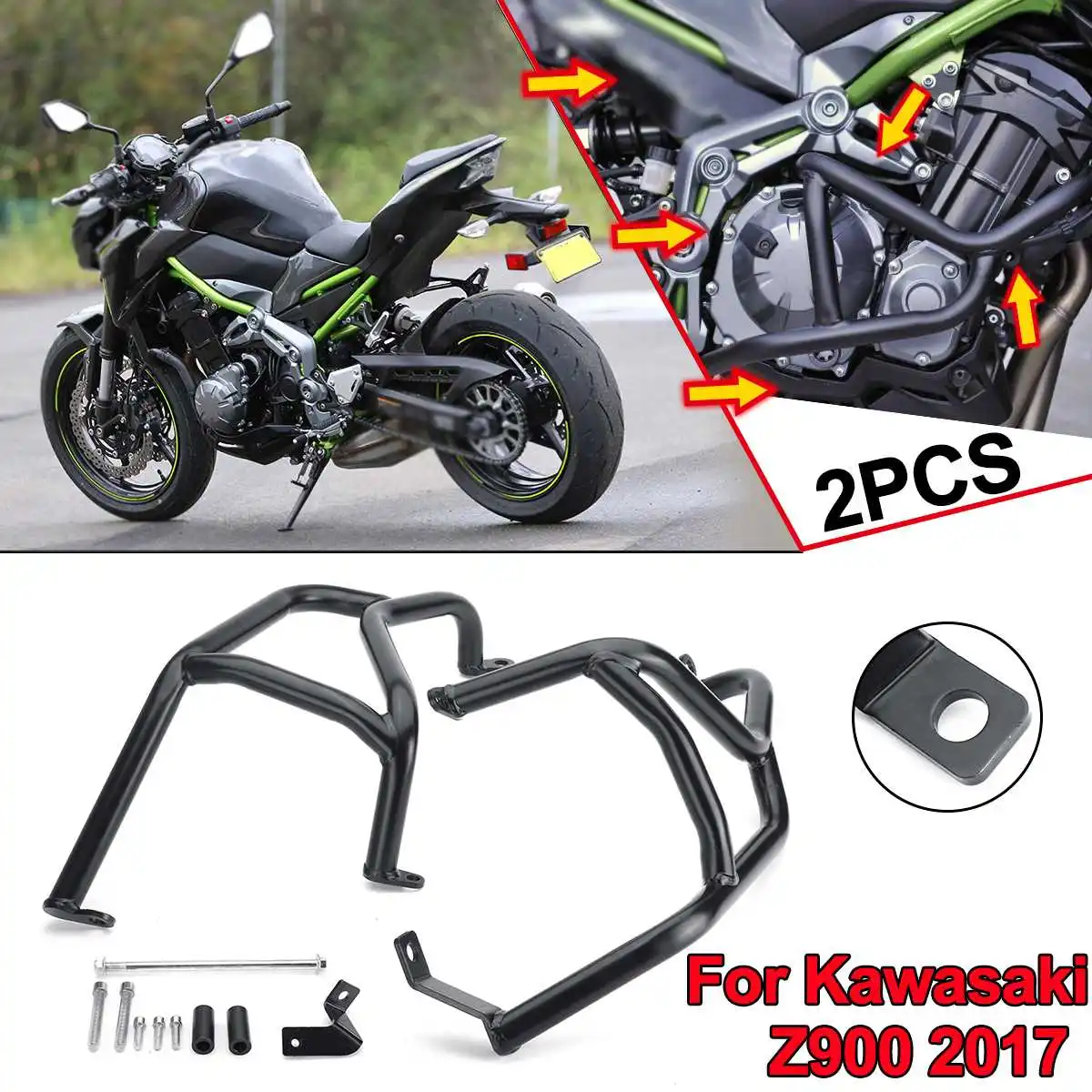 

Protective Guard For Kawasaki Z900 2017 2018 Motorcycle Engine Protetive Guard Crash Bar Z900 Protector Bumper