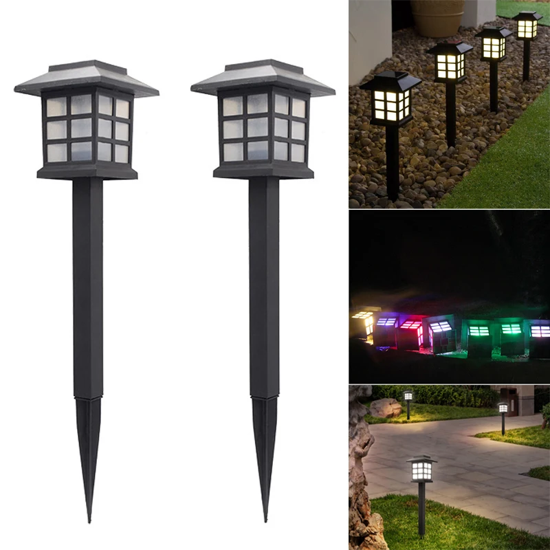 2 шт. Солнечный фонарь газон лампы уличный Садовый Солнечный свет водонепроницаемый вдоль дорожки, на участке Ретро Солнечный Подземный Свет