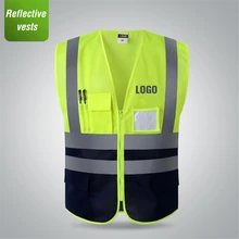 Супер безопасный унисекс для ночной работы светоотражающий жилет безопасности Высокая Видимость спецодежды рафиПредупреждение безопасности рабочая одежда на открытом воздухе