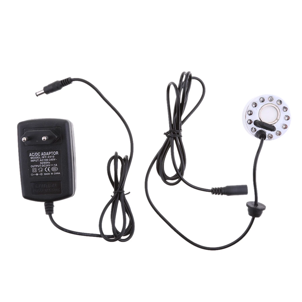 12-LED Mist Maker Fogger Water Fountain Pond Atomizer Air Humidifier-EU Plug
