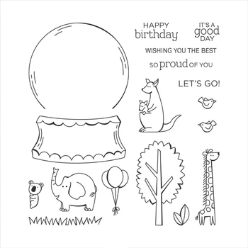 

2020 New Metal Cutting Dies and Scrapbooking For Paper Making Animals Birthday Party Embossing Frame Card Craft With Stamps Set