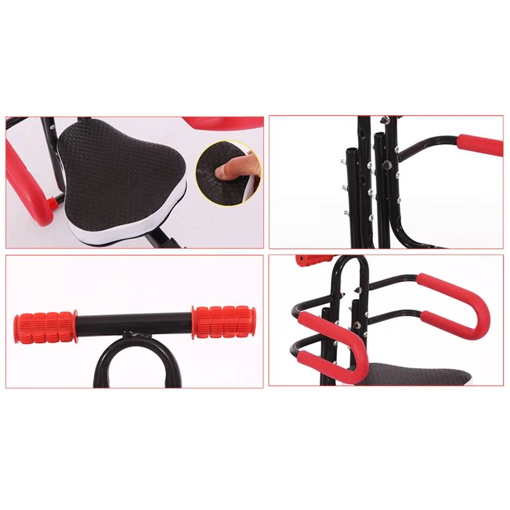 Child Bike Seats Quick Dismounting Seat Bicycle Preposed Safety Seat with Armrest and Pedal Bicycle Accessories