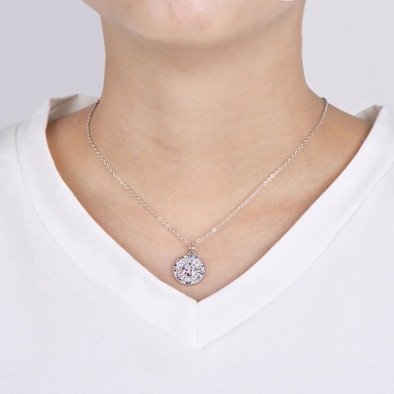 Pipitree AAA принцесса CZ Evil Eye ожерелье s для женщин модные кубические циркония кристалл серебро золото ожерелье ювелирные изделия колье Femme