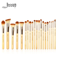 Jessup кисти, 20 шт, красота, бамбук, Профессиональные кисти для макияжа, набор кистей для макияжа, набор инструментов, кисти для основы, пудры, тени для глаз