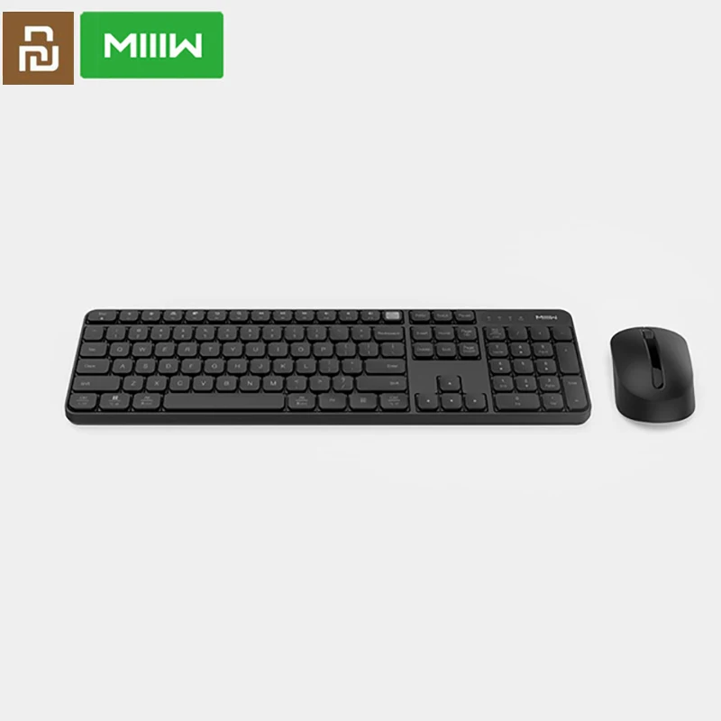 Original Youpin Miiiw Wireless Office Portable Keyboard & Mouse Set 104 Keys 2.4ghz Multi System