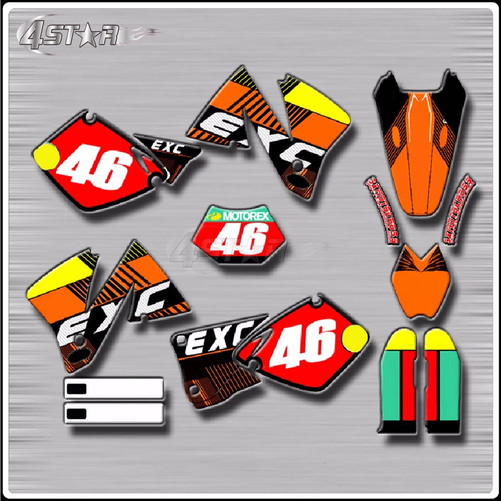 Наклейки на мотоцикл, Настраиваемые наклейки для KTM SX 2005-2012 EXC XCW- 125 150 250 350 450 525 Приключения 990 Байк
