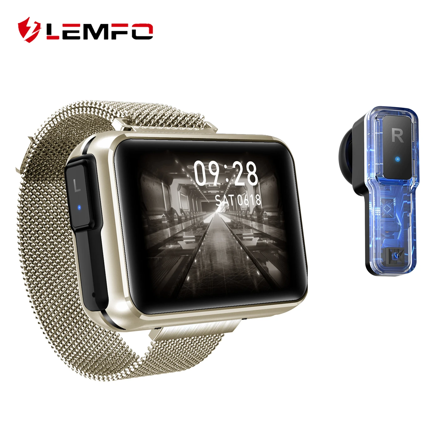 Смарт часы LEMFO T91 TWS Bluetooth 2020 дюйма С Пульсометром|Смарт-часы| |