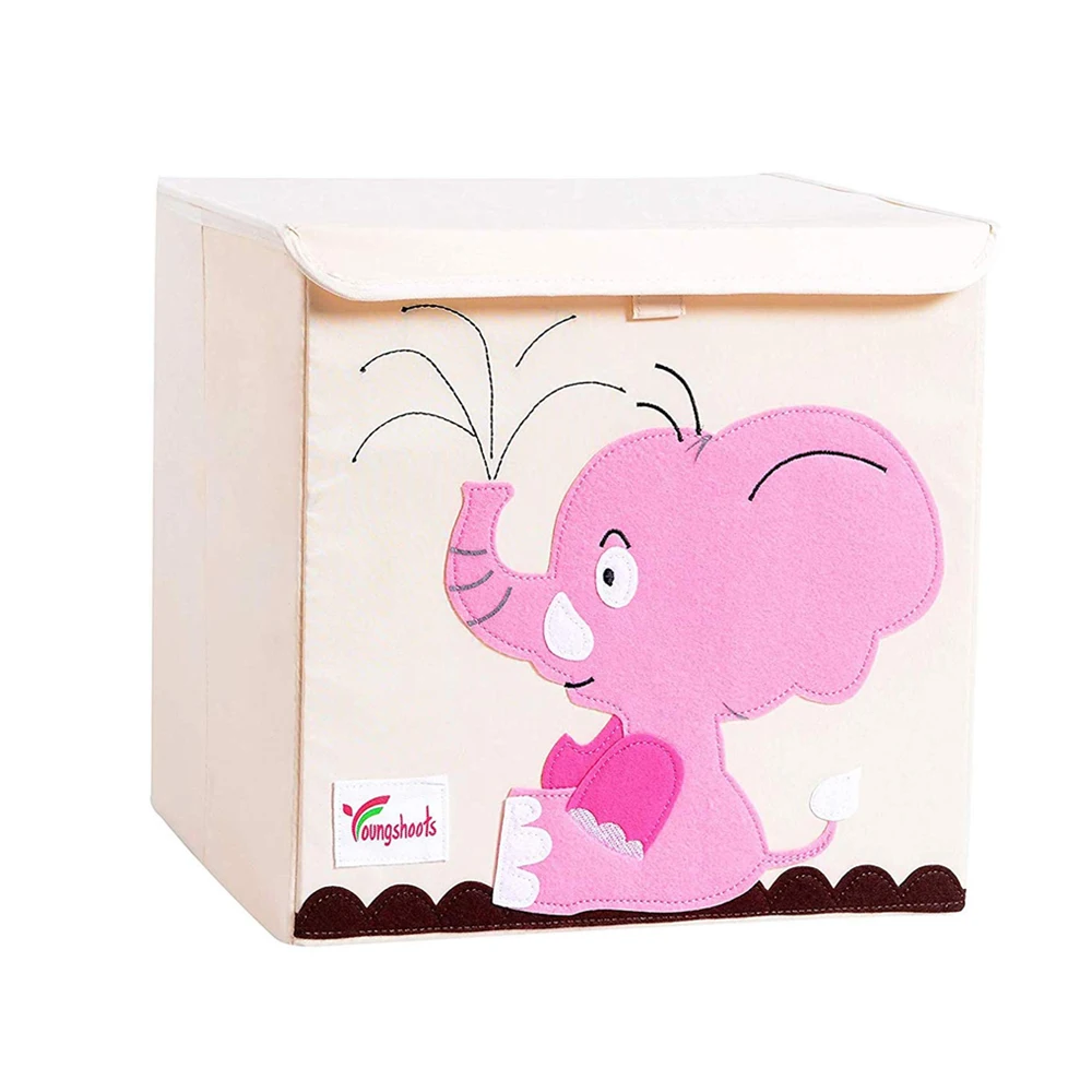 Elephant Коробка для хранения детей складная коробка для хранения игрушек с lidddust-proof моющаяся Экологически чистая холщовая Одежда для хранения файлов - Цвет: Elephant