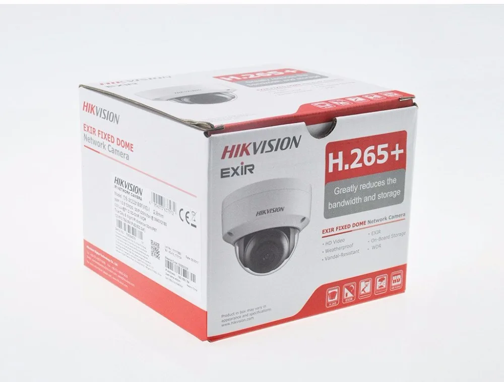 Hikvision 8MP POE IP камера DS-2CD2185FWD-I Открытый 4 к сети купольная камера безопасности CCTV sd-карта 30 м IR H.265