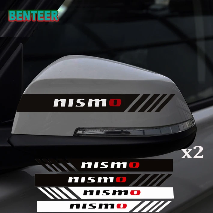 2 шт. nismo Автомобильная наклейка на зеркало заднего вида для Nissan JUKE QASHQAI J10 J11 Tiida Sunny
