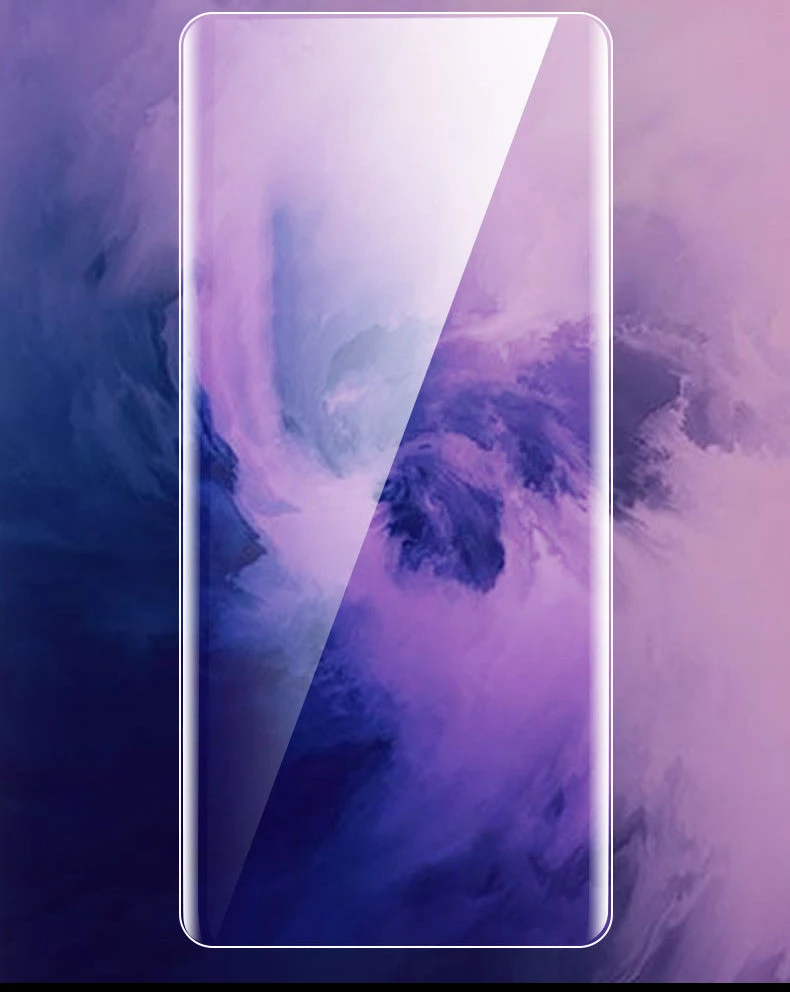 Полностью клеевое наножидкое УФ закаленное стекло для Oneplus 8 7 T Pro UV Coverd Защита