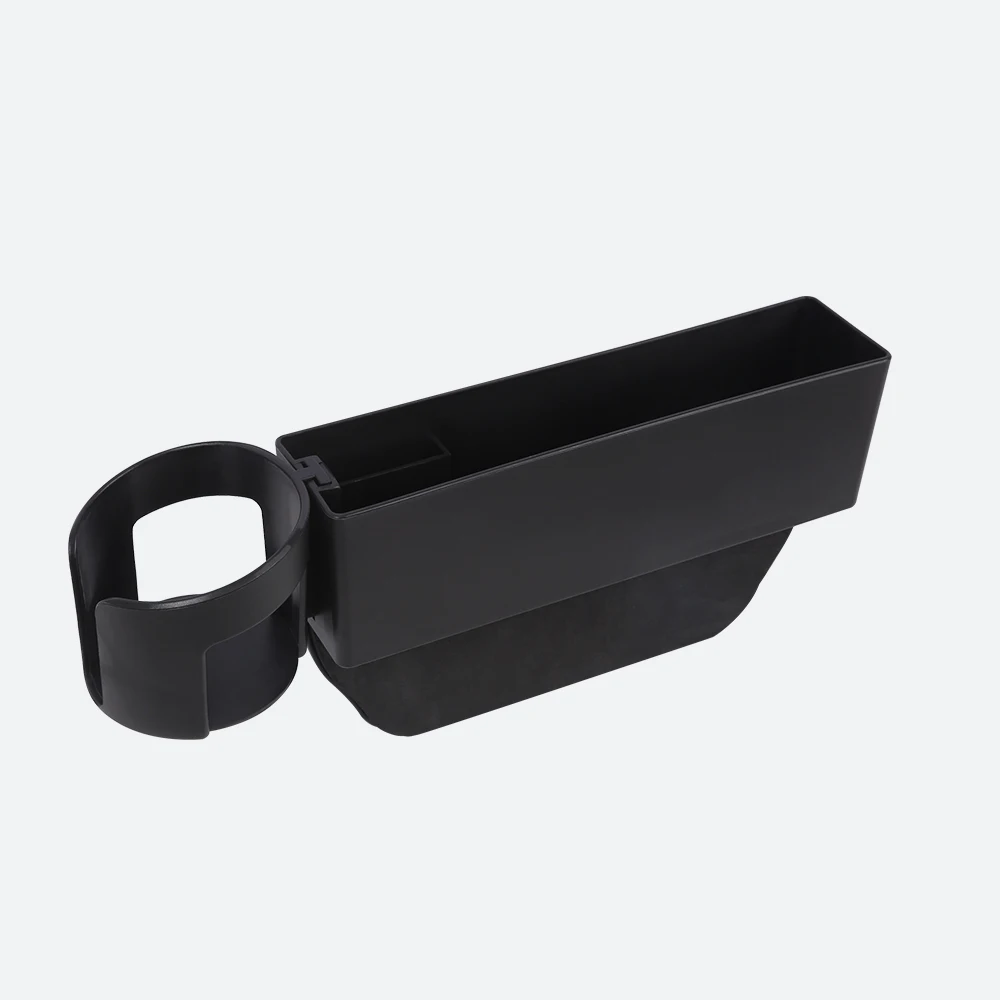 Автомобильное кресло щелевая коробка для хранения слот Многофункциональный Органайзер Автомобильный складной стеганый подстаканник аксессуары для салона автомобиля хранение - Название цвета: Black-ABS