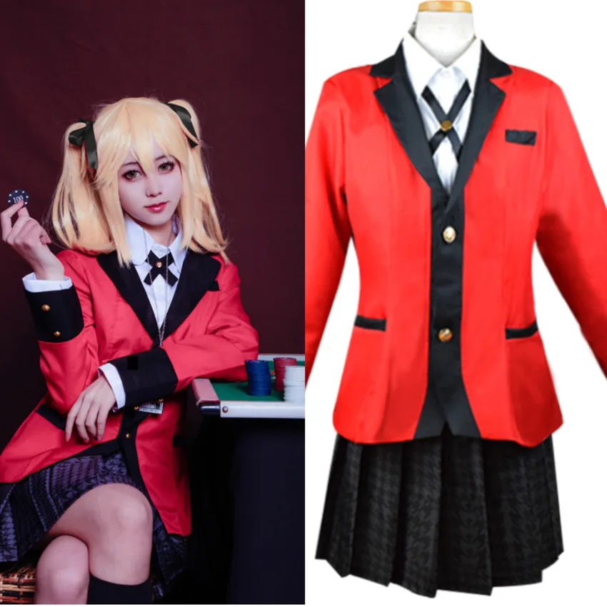 Японская школьная форма для девочек костюм JK полиэстер Kakegurui компульсирующий