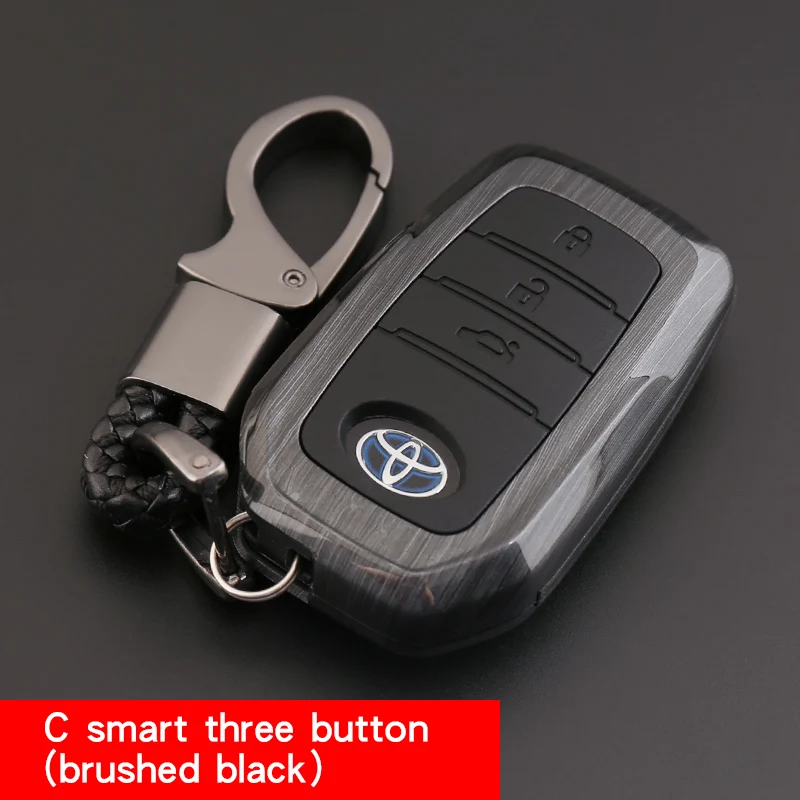 Подходит для Toyota Corolla Camry Lewin Reiz Highlander RAV4 Rong Prado автомобильный чехол для ключей пряжка силиконовый материал ударопрочный - Название цвета: Серебристый