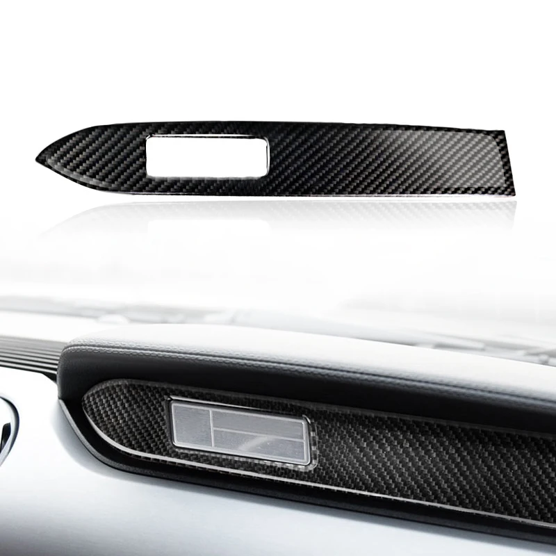 

Для Ford Mustang 2015 2016 2017 углеродное волокно интерьер автомобиля Центральная панель приборной панели фотообложка
