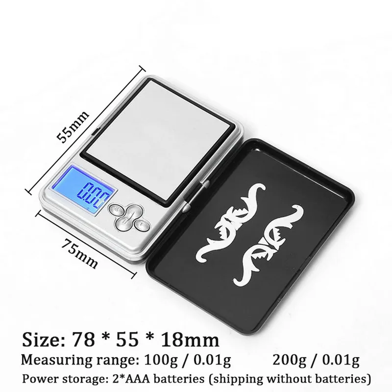 High precision 0.01g Digital kitchen Scale Jewelry Gold Balance Weight Gram LCD Pocket weighting Electronic Scales