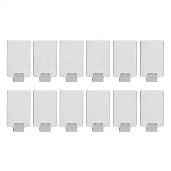 

Durable 12pcs Stainless Steel Hooks Home Kitchen Wall Door Excellent Quality No Deformation Hanger Bathroom Organizer