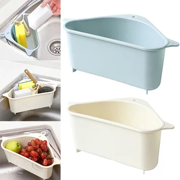 

Trianglular Multifunctional Drain Shelf Storage Rack Kitchen Sucker Bathroom Support Corner Hanging Shelf Soap Box SP99