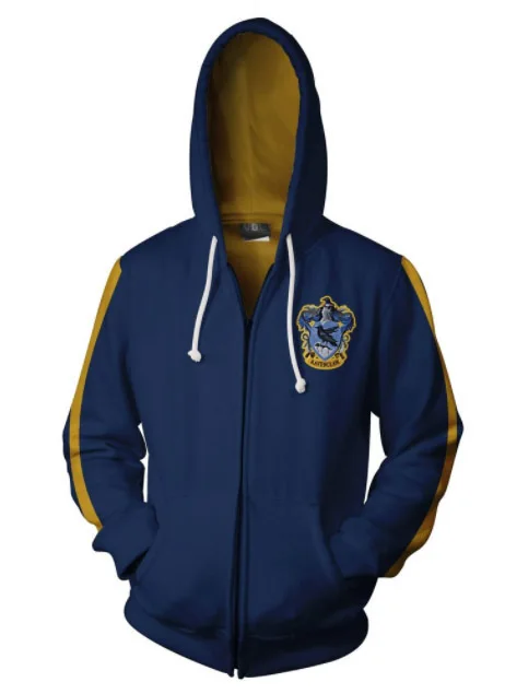 Style 17 Zipper Wizardry Ravenclaw Gryffindor Hufflepuff Slytherin худи с 3D принтом Харадзюку уличная одежда унисекс для мужчин и женщин - Цвет: Style 17 Zipper