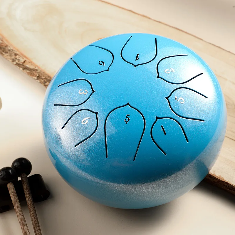 US $25.45 Hluru Drum Ethereal Rhythm Steel Tongue Drum 6 Inch Drum 8 notes Tone C Percussion Hand Pan Drum Instrument Musical Instruments