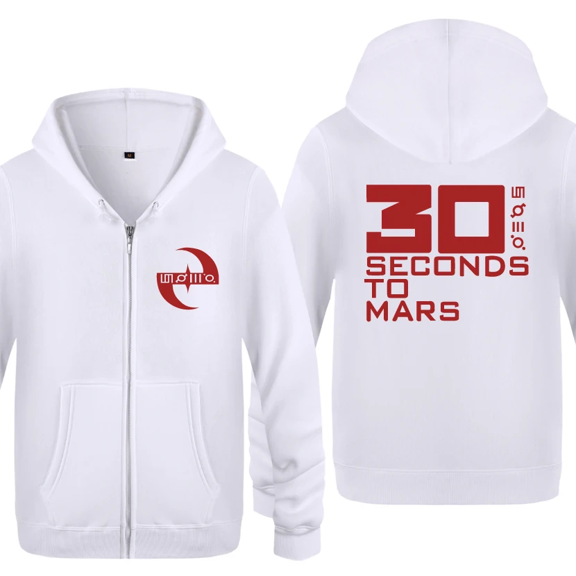 30STM 30 Seconds To Mars свитера с логотипами для мужчин мужская молния с капюшоном флисовые толстовки кардиганы