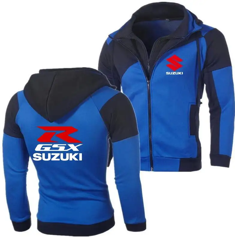 

2018 Brand for Suzuki GSX R Hoodie Design Print Fleece Subaru Men Zipper for Suzuki Sweatshirts Casual Men Hoodie Tops