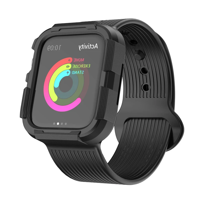 Чехол и ремешок для Apple watch band 44 мм 40 силиконовый защитный чехол iWatch + Браслет 5 4
