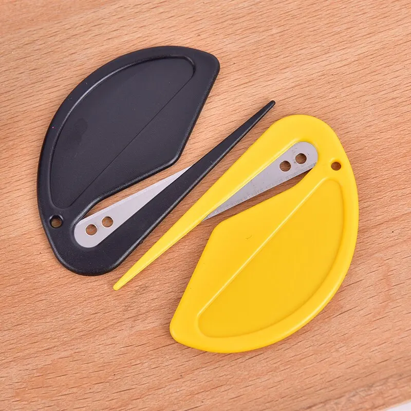 Paper Cutter 2pcs/set Mini Plastic Letter Opener Sharp Mail Envelope Opener Safety Papers Cutter