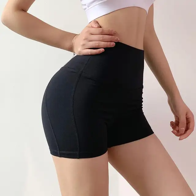 Women's High Waist Sports Short Gym Workout Fitness Yoga Leggings Non See-Through Yoga Shorts Sports Shorts For Female 2