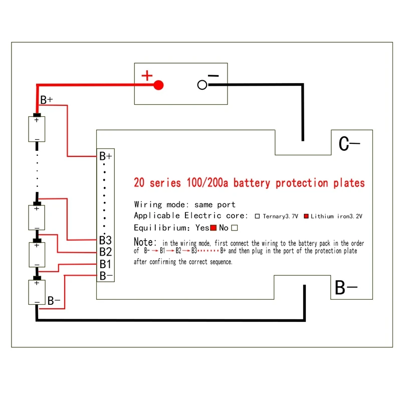 20S 72V 100A 18650 литий-полимерный аккумулятор Защитная плата BMS PCB с балансом для мотоцикла E-Bike Escooter