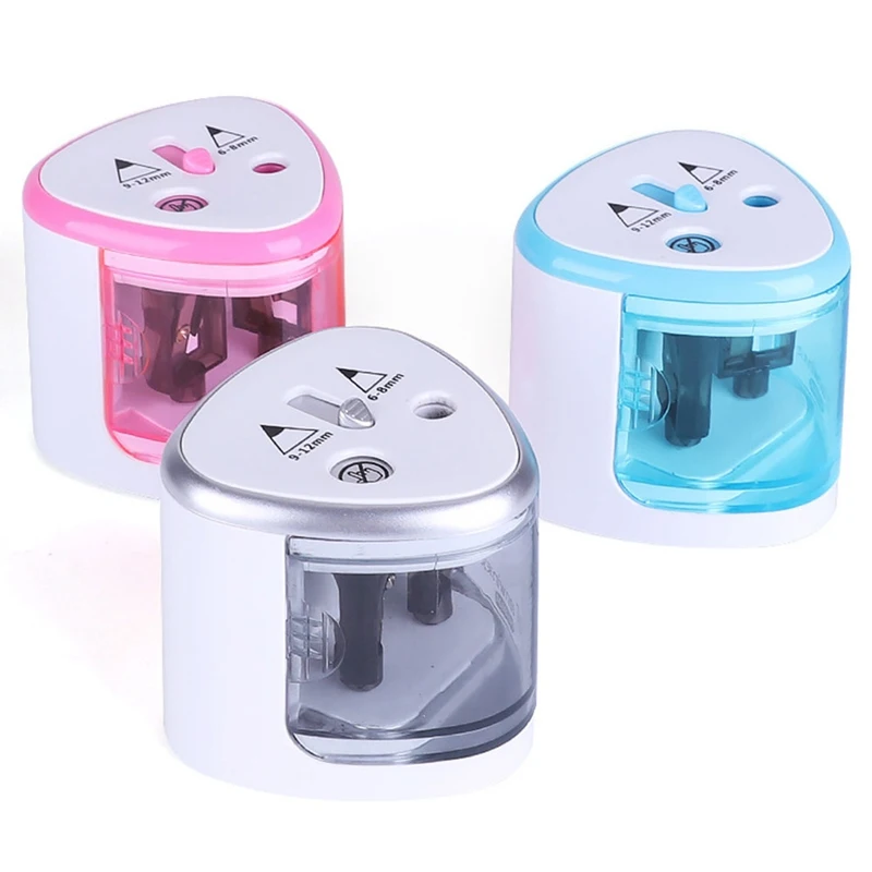 

2020 New Automatic Pencil Sharpener Two-hole Electric Touch Switch Pencil Sharpener Stationery Home Office School Supplies