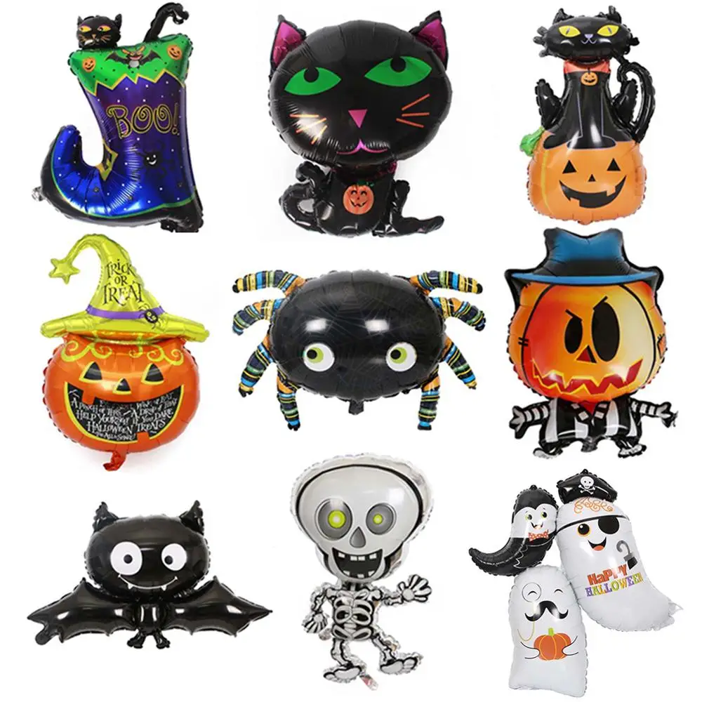 

Halloween Pumpkin Spider Bat Skull Foil Balloons Halloween Party Decoration Kids Toys Helium Ballons Halloween Party Supplies