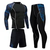 Combinaison de sport à Compression pour hommes, vêtements de gymnastique collants, vêtements d'entraînement, Jogging, ensemble de sport, course, Rashguard, survêtement pour hommes ► Photo 3/6