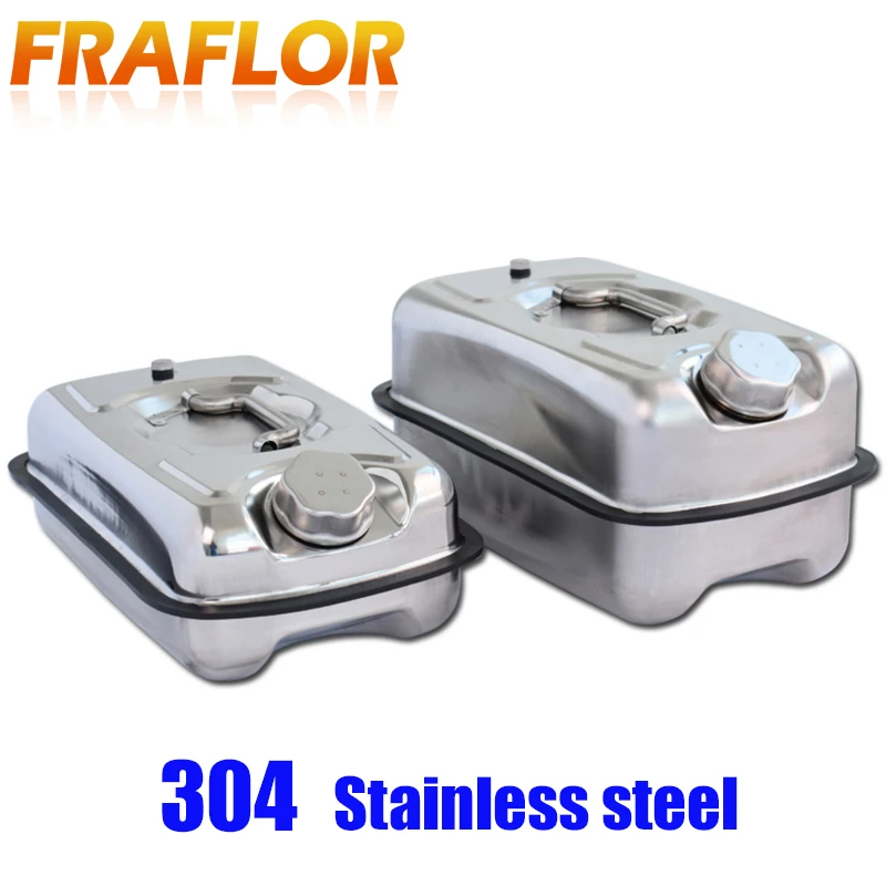 10L 304 Stainless Steel Jerry Can Fuel/Water Storage for Boat/4WD/Car