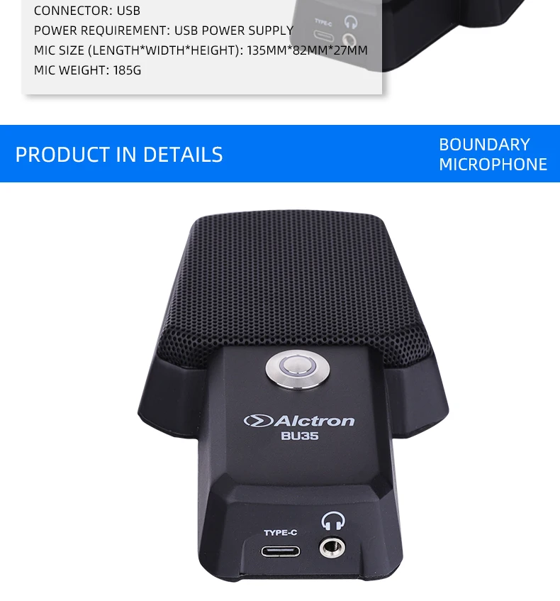 Alctron BU35 цифровой USB микрофон, используемый для Конференции, записи и т. д