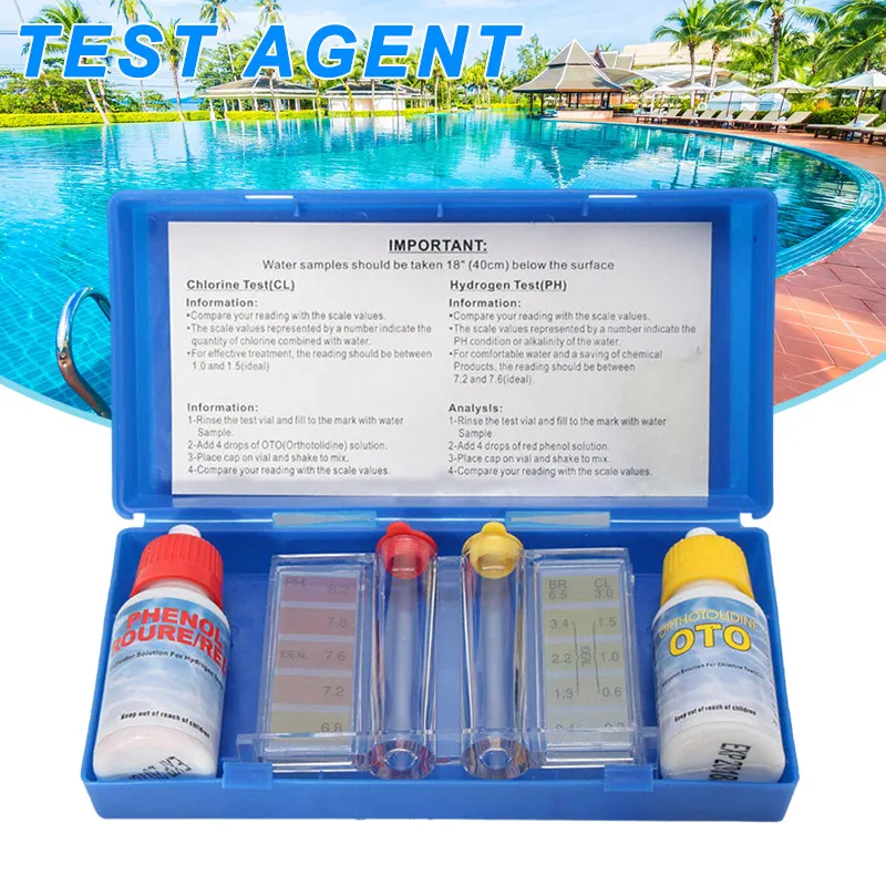 

1 Set PH Chlorine Water Quality Test Kit Hydrotool Testing Accessories for Swimming Pool QJS Shop
