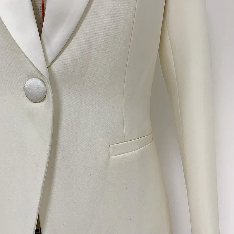 Women Blazers Elegant Office Ladies jacket Shawl Collar Single Button Blazers Plus Size Slim Black White Blazer chaqueta mujer