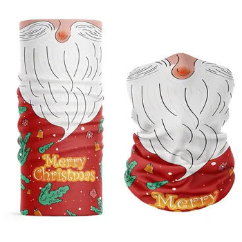 

In Stock ! New Fashion Christmas Ear Mask Sports Scarf Neck Tube Face Riding Mask Christmas Fuuny Snowman Mask Triangular scarf