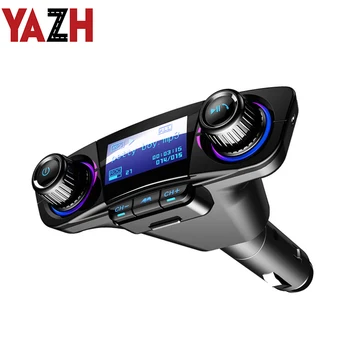 

YAZH Dual USB Audio Car MP3 Player USB Bluetooth FM Transmitter Mobile Phone Handsfree LED Display Charger Wireless Music