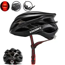 Kingbike шоссейные велосипедные шлемы мужские сверхлегкие 24 Отверстия 56-60 см mtb руля со светодиодной подсветкой шлем Горный мотоцикл для взрослых велосипедные шлемы