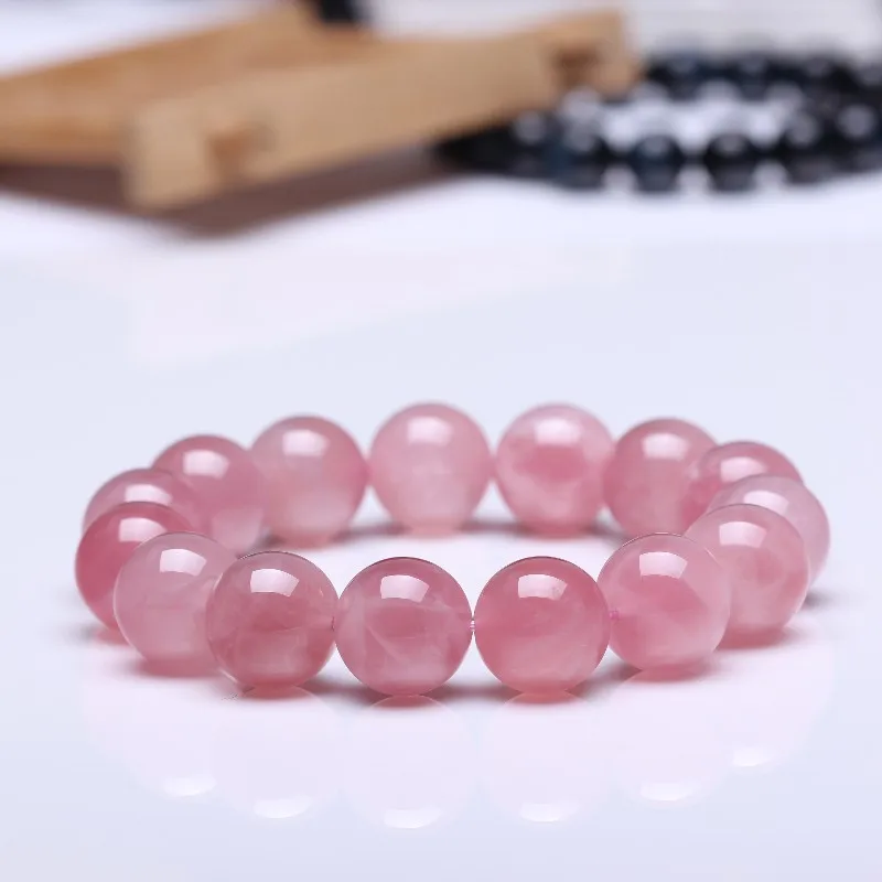 

Jewelry Accessories Fashion Jewelry Bracelets Natural Pink Crystals Gift Quartz Natural Stone Stretch Bracelet Elastic Cord