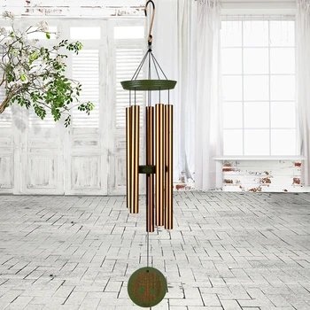 

LARGE WIND CHIME 36'' WIND BELL WITH 5 ALUMINUM TUBES& BEAUTIFUL SOUND GIFTS