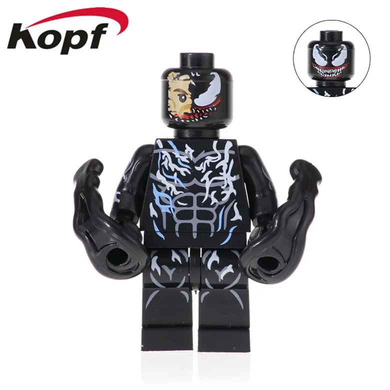 Одна строительных блоков гриф яд бунт Eddie Brock Carnege доктор фигурки для детские образовательные игрушки XH 1058 - Цвет: 1017 Without Box
