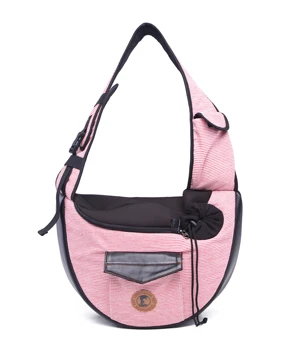 

Pet Puppy Cat Carrier Bag Outdoor Travel Handbag Pouch Mesh Single Shoulder Bag Sling Comfort Shoulder Bag 3-color stripe bag