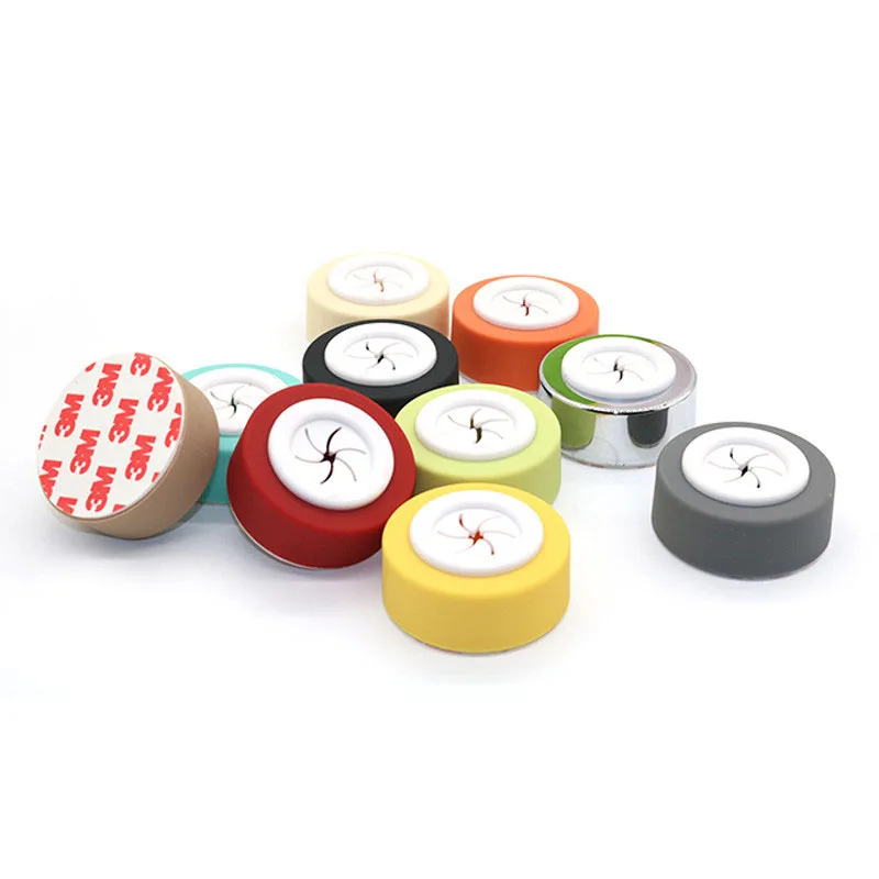 1 PCS Plastic Colorful Paste Sticker Round Hook For Home Bathroom kitchen Towel Hanger Wall Holder
